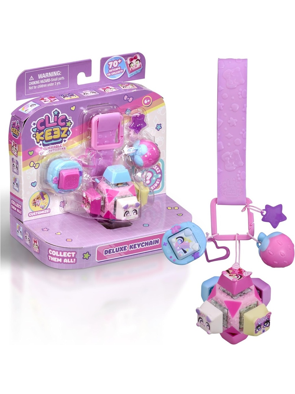 Deluxe Keychain - Pink & Blue Playset Accessory